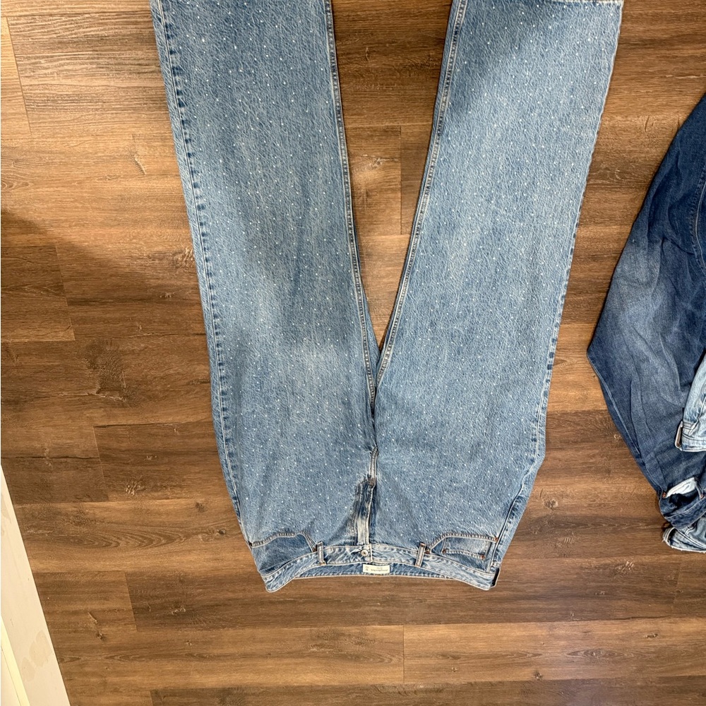 Abercrombie & Fitch Sparkly Loose Curve Love Jeans - Worn Once